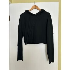 Alo Yoga black cropped hoodie size M
